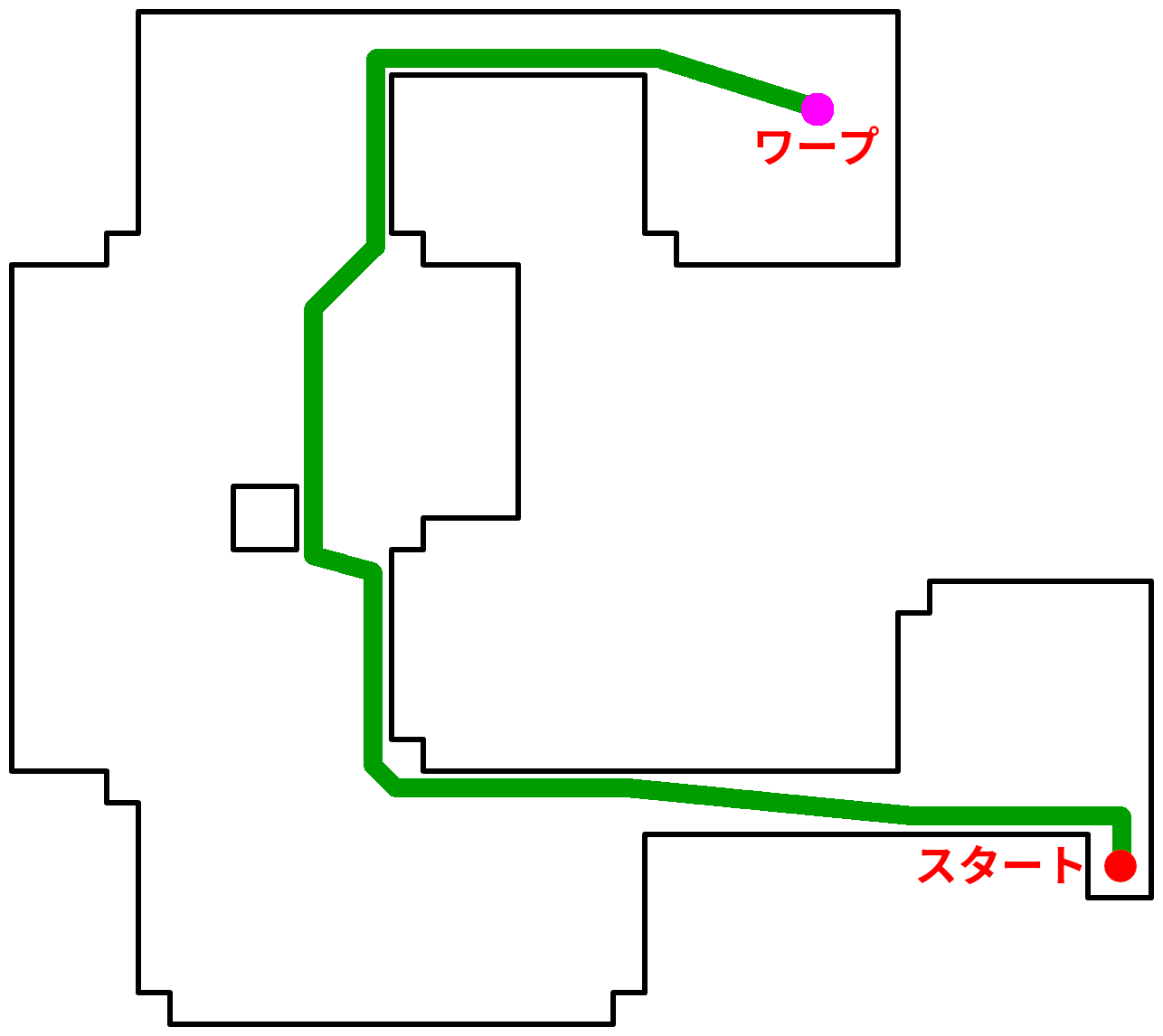 オデシー・シェオルB6層のルートマップ