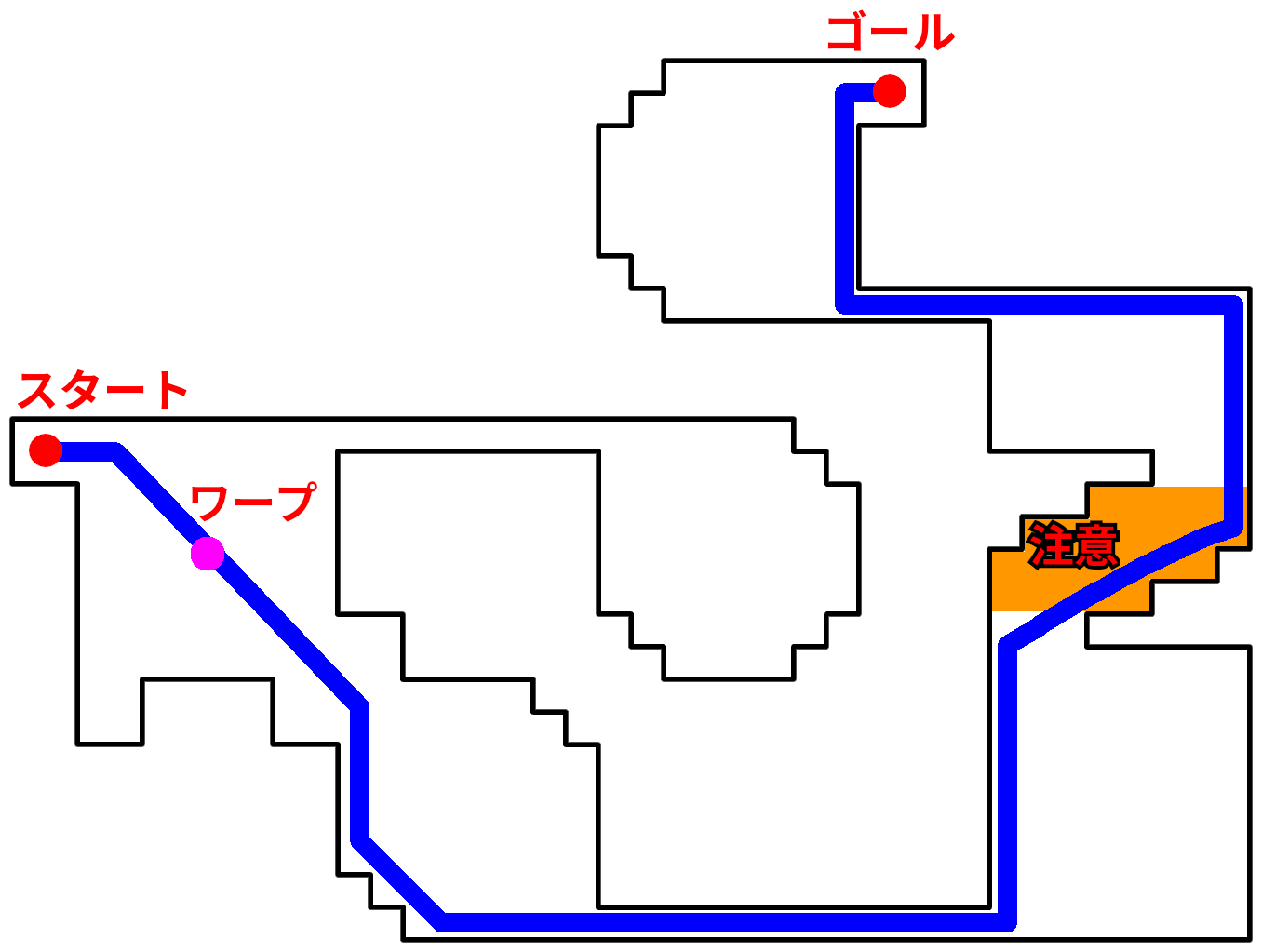 オデシー・シェオルC1層のルートマップ